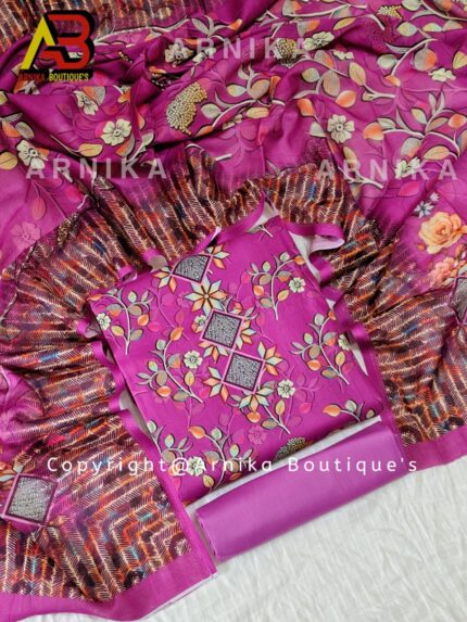 Zam Zam Swiss Cotton Digital Print Three Piece